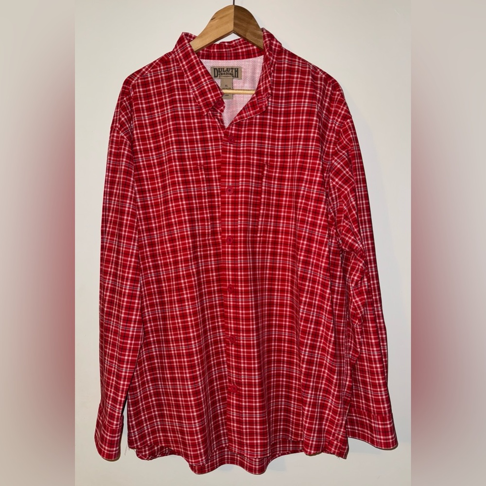 Duluth Button Down - Red Plaid